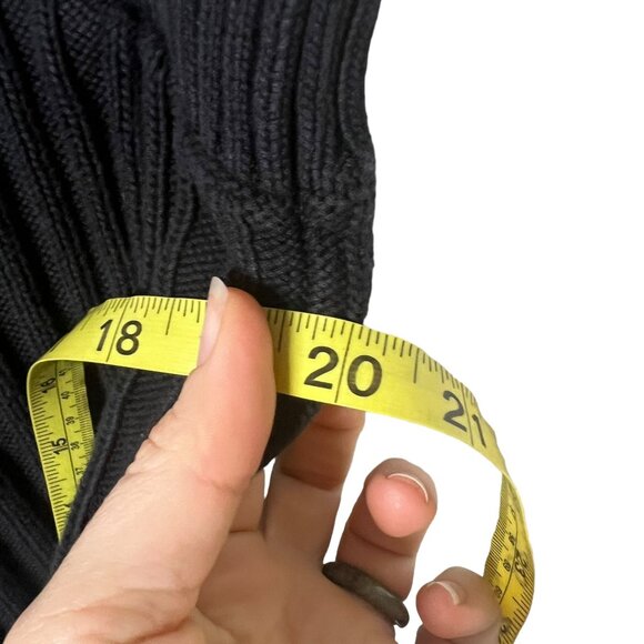 FRAME Black Ribbed One Shoulder Long Sleeve Top Medium - Picture 5 of 8